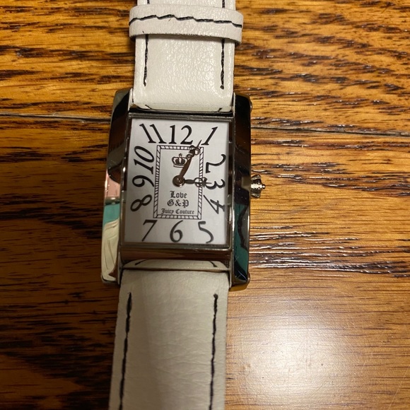 Juicy Couture White Watch Silver Face - Picture 2 of 7